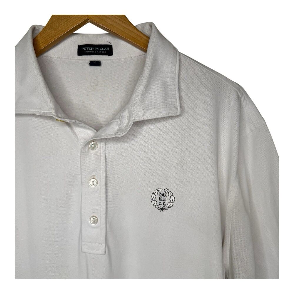 Peter Millar Crown Crafted Polo Shirt Mens XL Oak Hill CC Golf Performance